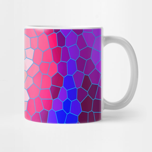 Pink Purple Blue and Magenta Abstract Art Mosaic Pattern by Abstractdesigns